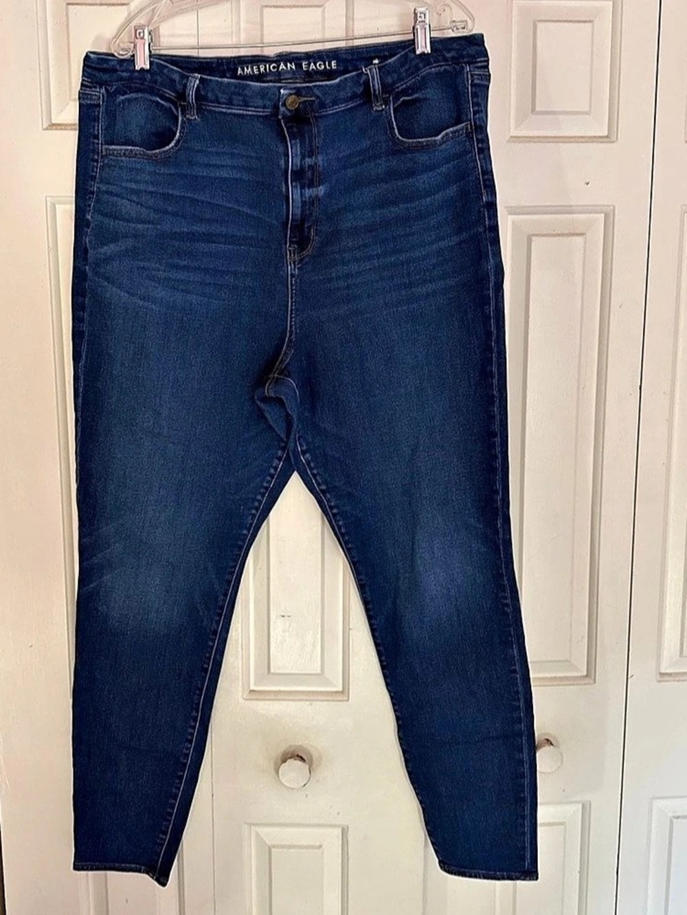 American Eagle Curvy Super Hi-Rise Jegging Blue Size 20 Long Like New